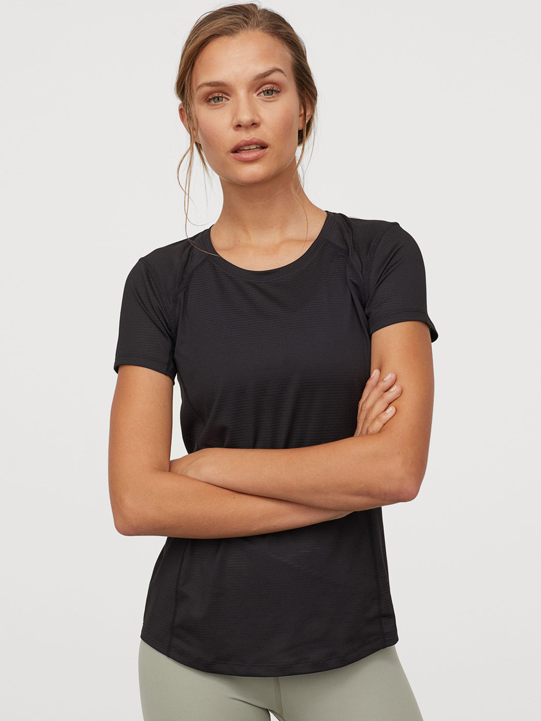 Buy H&M Women Sustainable Sustainable Black Sports Top Tshirts for