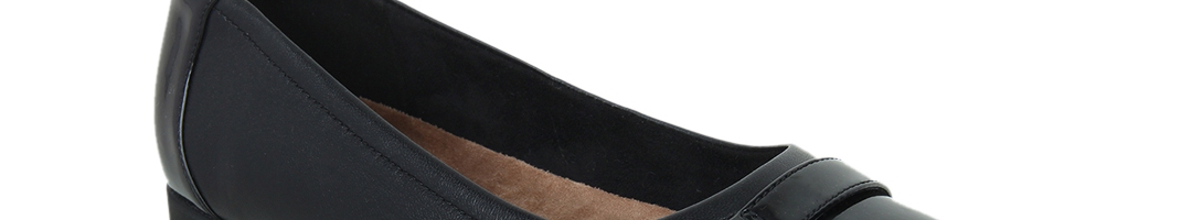 Buy Clarks Women Black Solid Leather Pumps - Heels for Women 11806088 ...