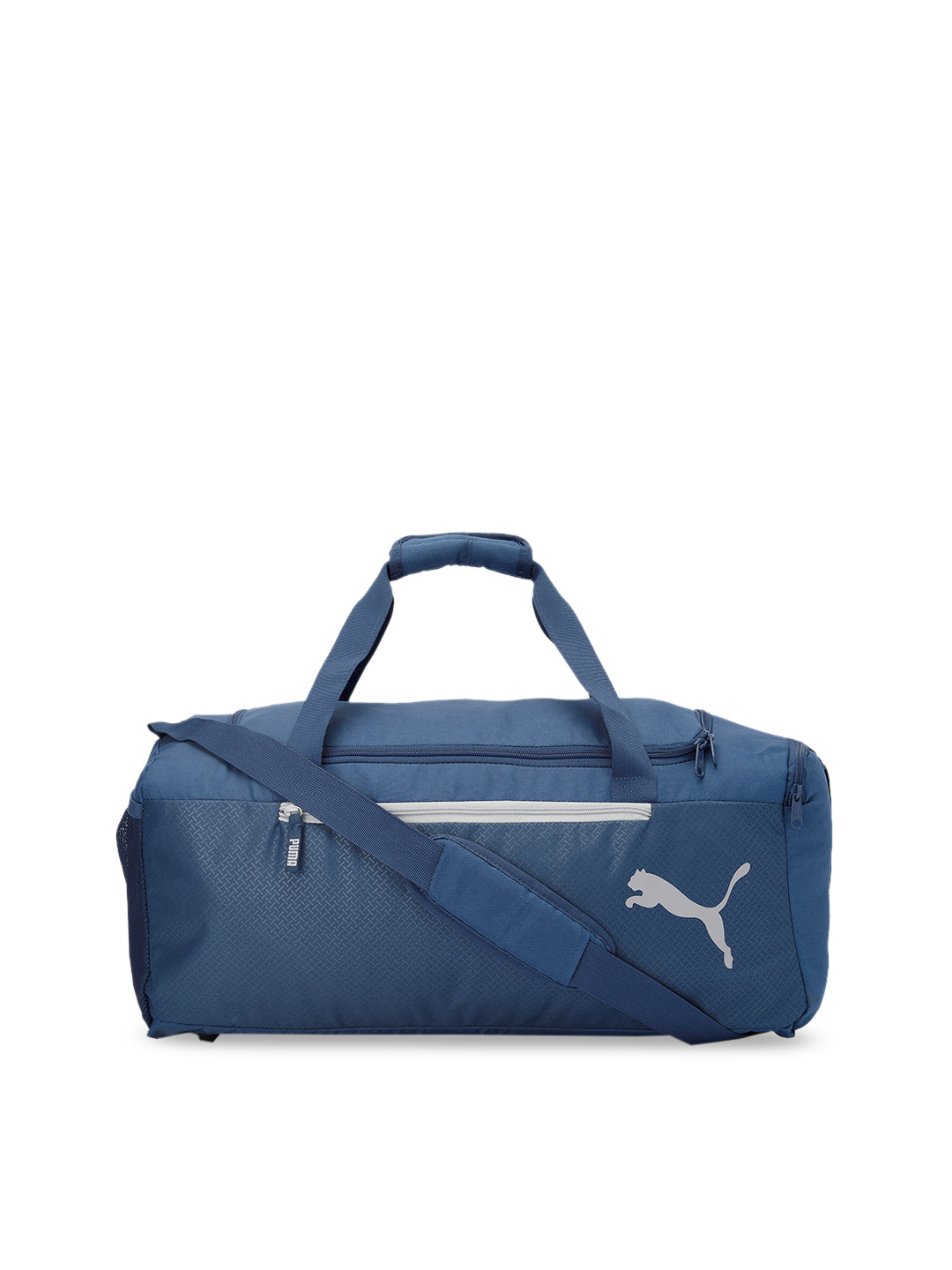 Buy Puma Unisex Teal Blue Solid Fundamentals Sports Medium Duffel Bag