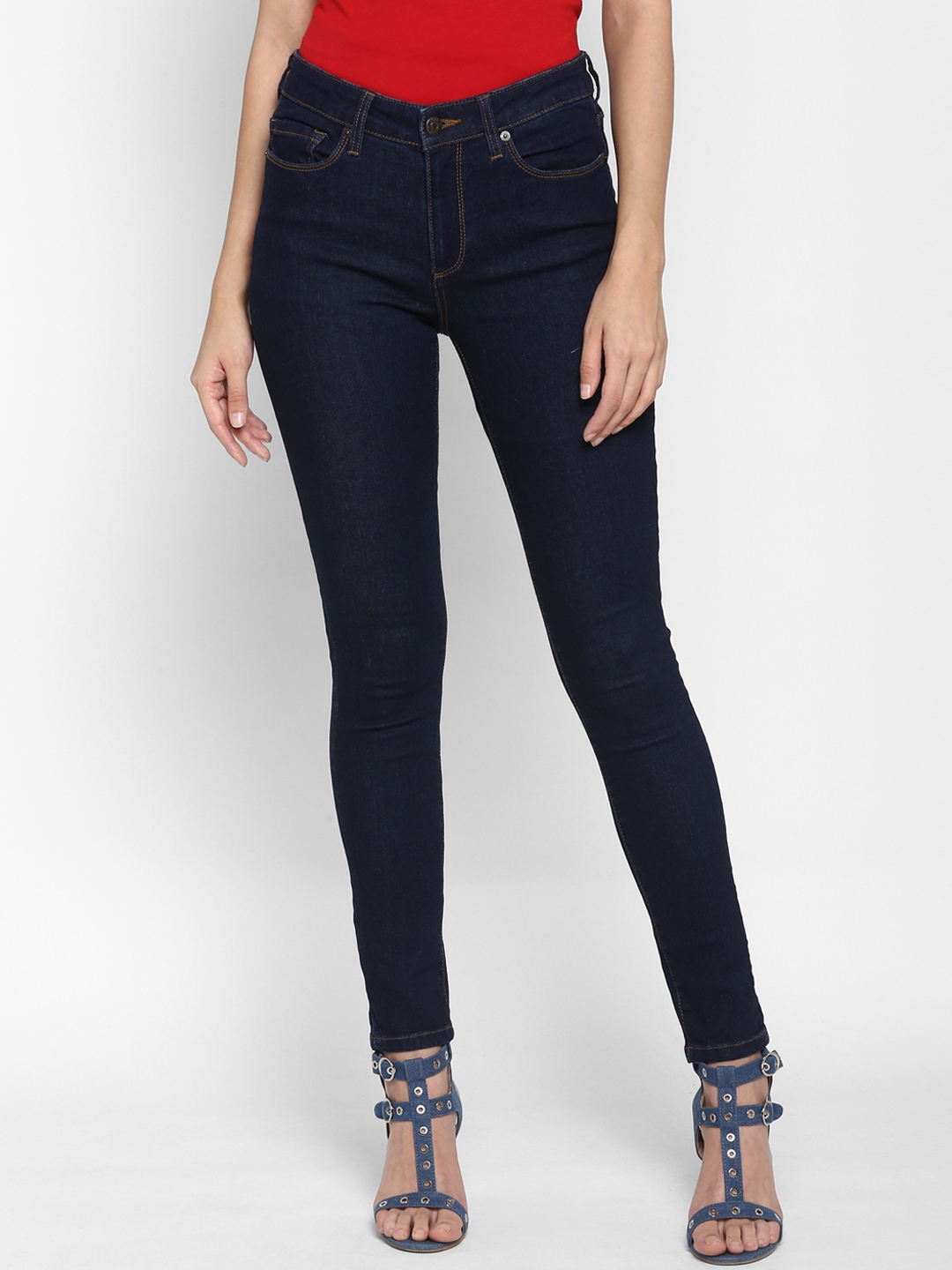 red tape white jeans