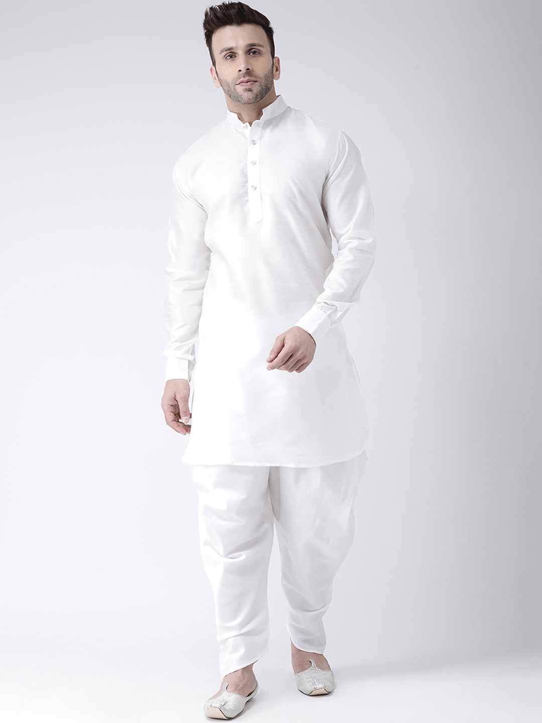Buy Hangup Men White Solid Kurta With Harem Pants Kurta Buy Hangup Men White Solid Kurta With Harem Pants Kurta