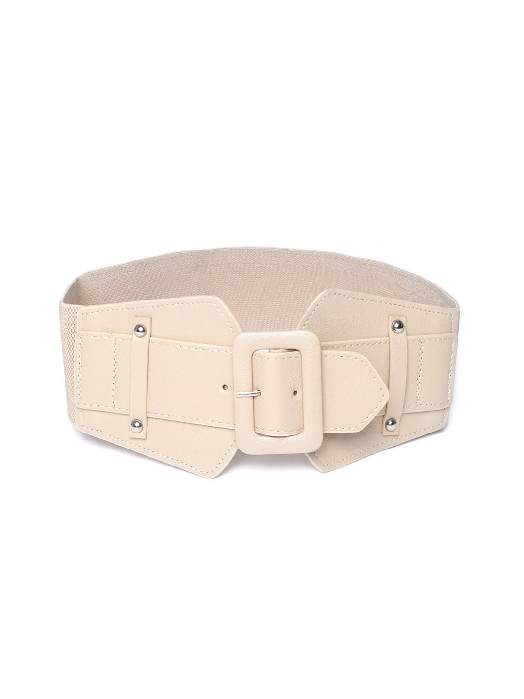 Buy 20Dresses Women Beige Solid Stretchable Wide Belt Belts for Women