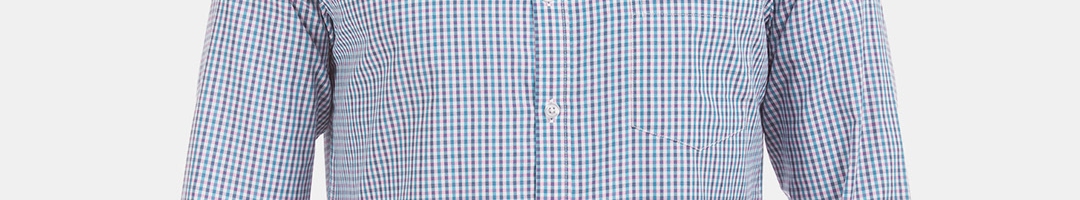 Buy Excalibur Men Blue & White Slim Fit Checked Casual Shirt - Shirts ...