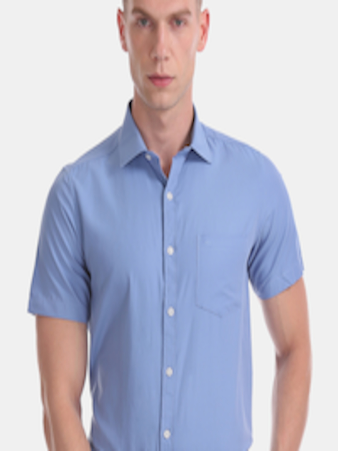 Buy Excalibur Men Blue Classic Regular Fit Solid Formal Shirt - Shirts ...