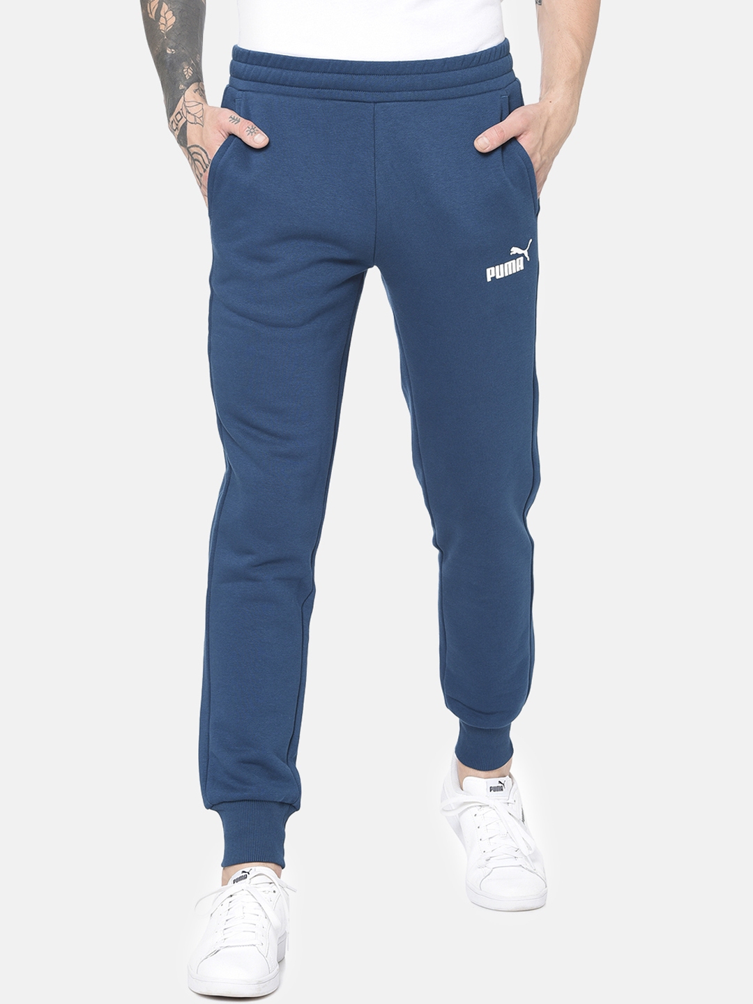 mens blue puma joggers