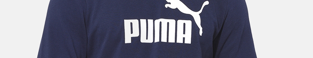 Buy Puma Men Navy Blue Printed Pullover Amplified Crew Sweat Sweater ...
