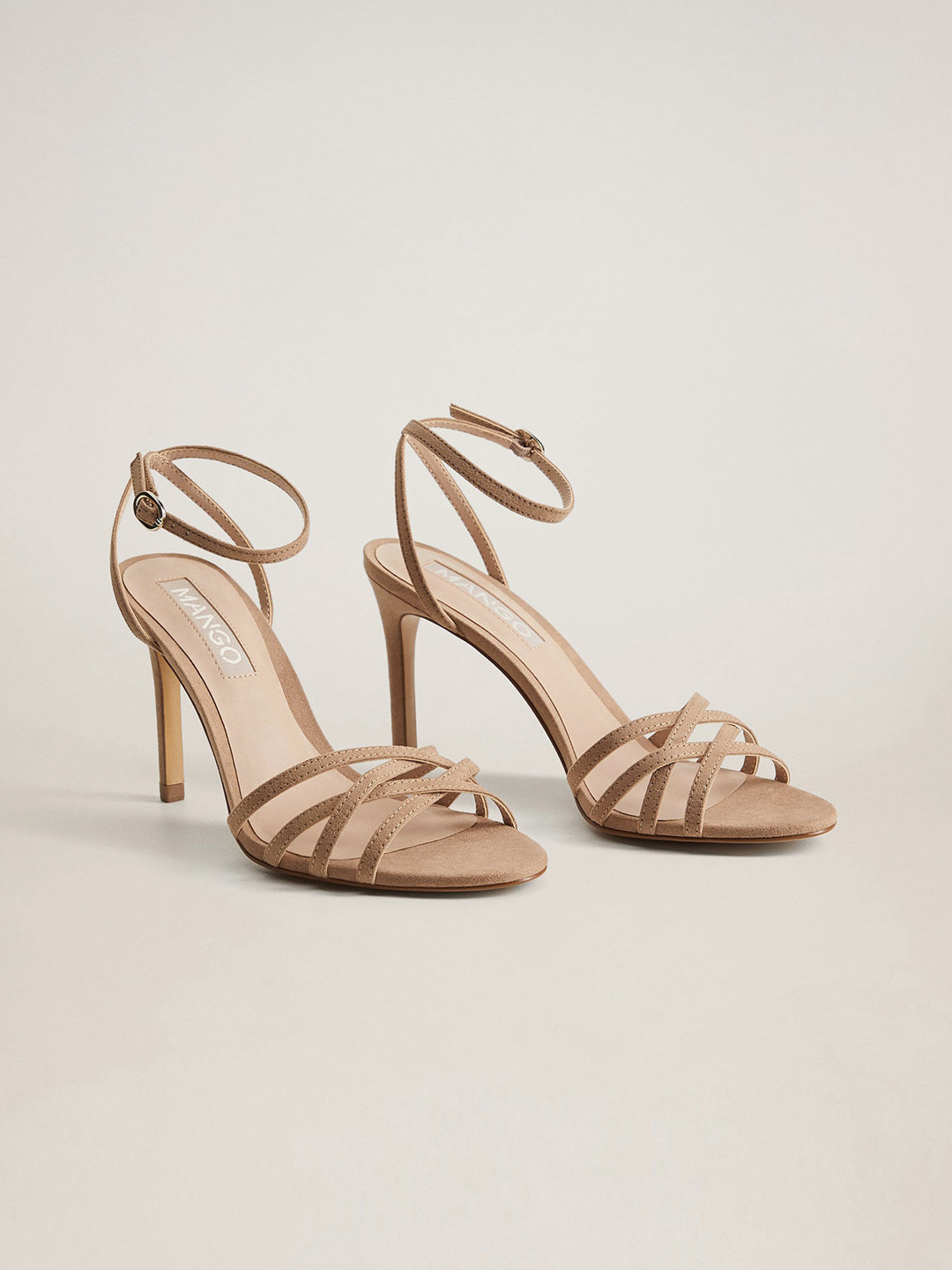 Buy MANGO Women Nude Coloured Solid Stiletto Heels Heels for Women