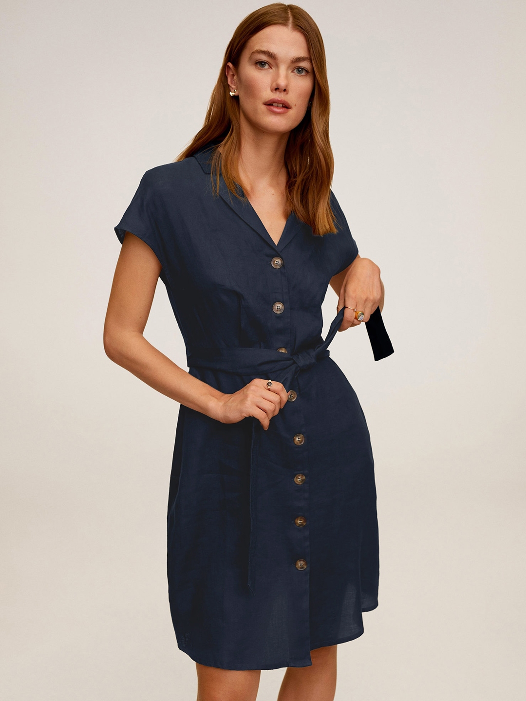 navy dress shirt outfit