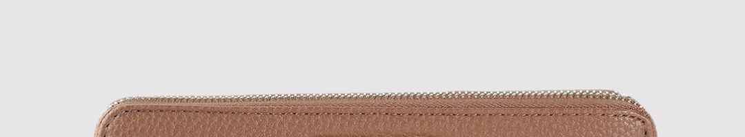 Buy GUESS Women Brown Solid Zip Around Wallet With Wrist Loop - Wallets ...