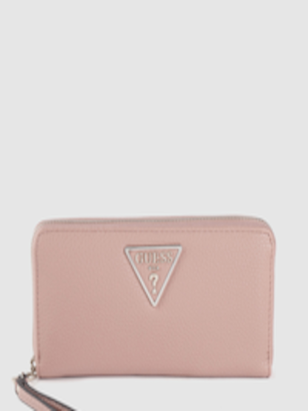 Buy GUESS Women Pink Solid Zip Around Wallet - Wallets for Women ...