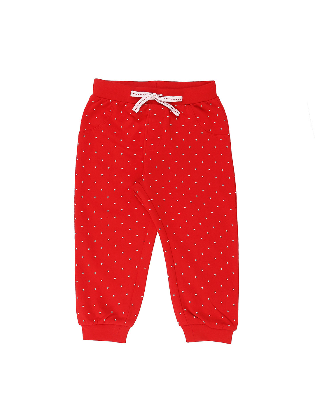 Buy Pantaloons Baby Girls Red Regular Fit Printed Joggers Trousers