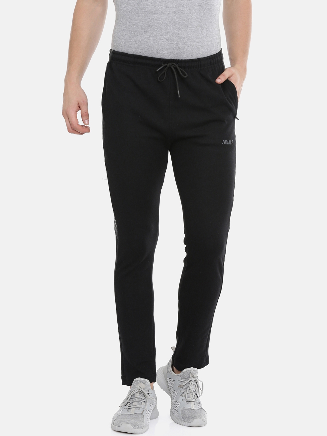 Buy Proline Active Men Black Solid Slim Fit Track Pants - Track Pants ...