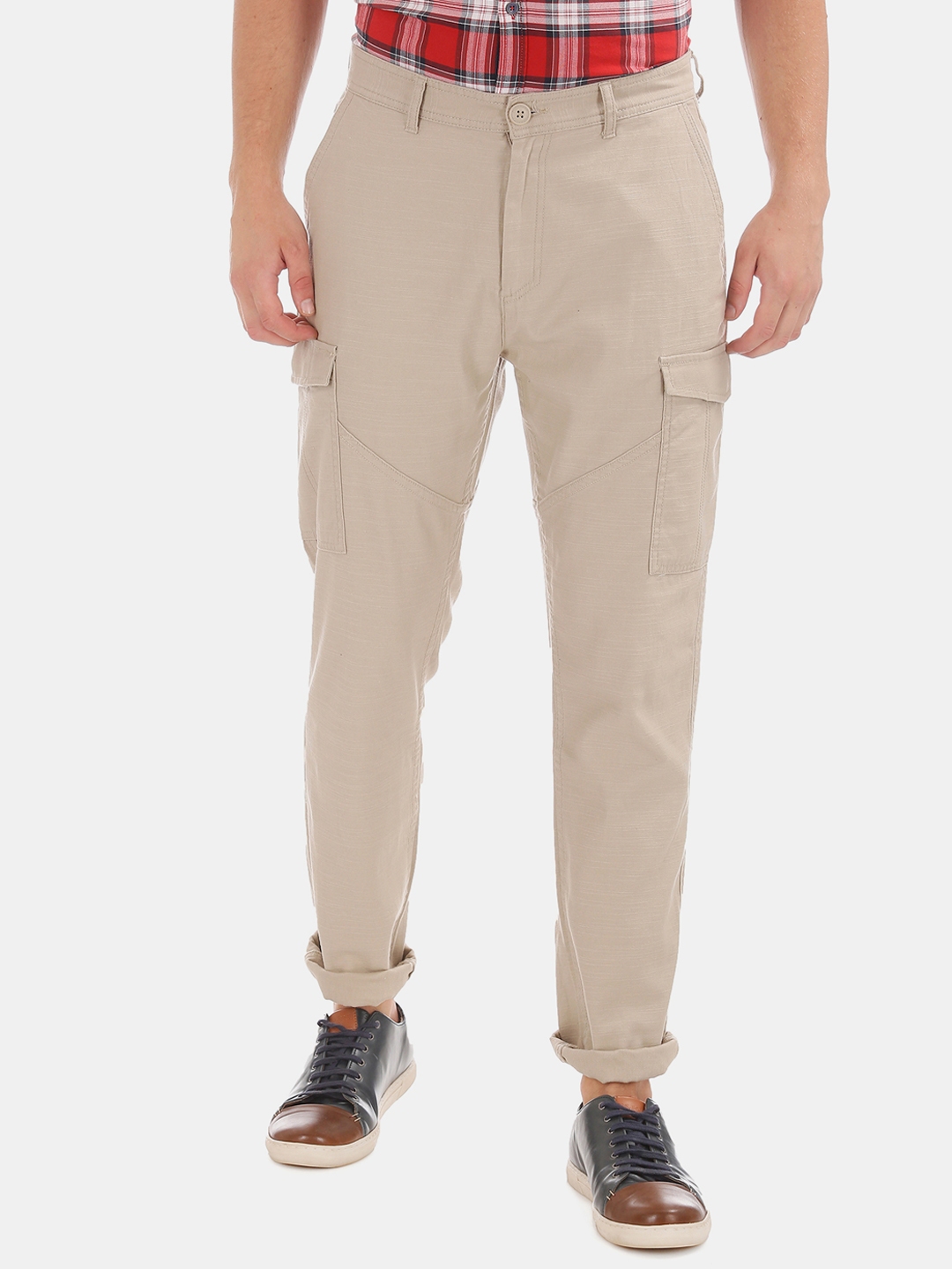 beige cargos men's