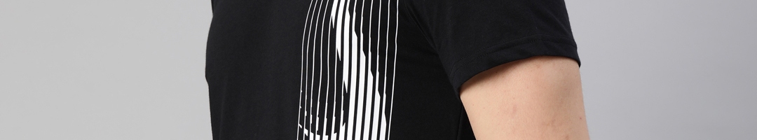 Buy Nike Men Black & White Striped Dri FIT SS LV NFS Round Neck Training T Shirt - Tshirts for ...