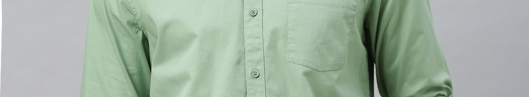 Buy Blackberrys Men Green Slim Fit Solid Casual Shirt - Shirts for Men ...