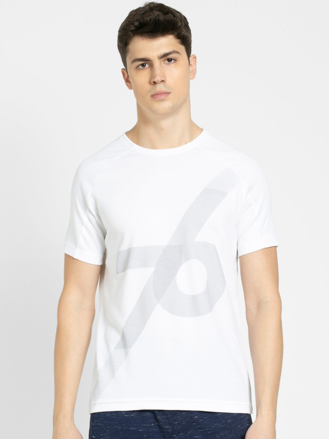 Buy Jockey Men White Typography Printed Casual T Shirt Tshirts for