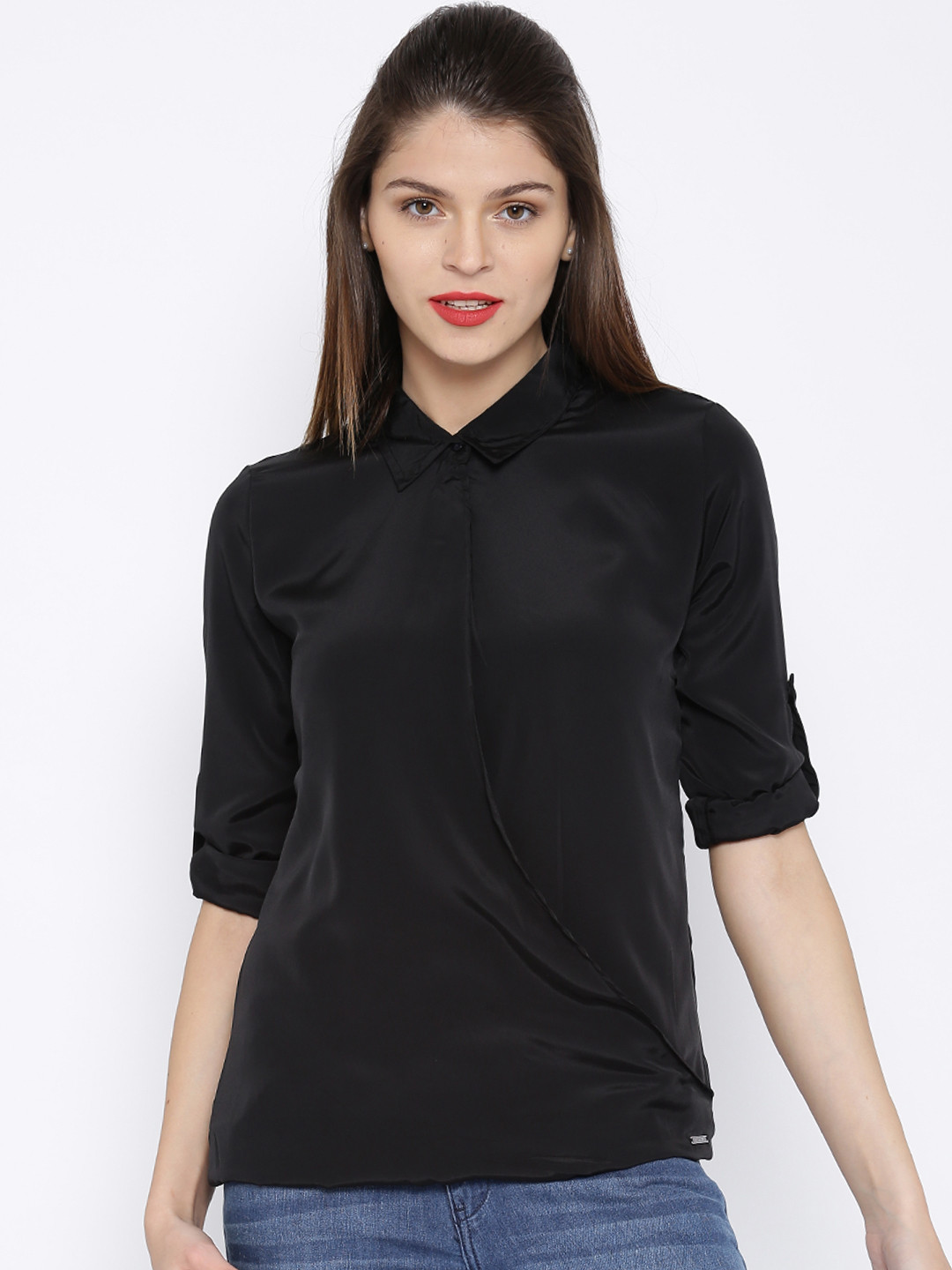 Buy HARVARD Black Sheer Top Tops for Women 1186391 Myntra