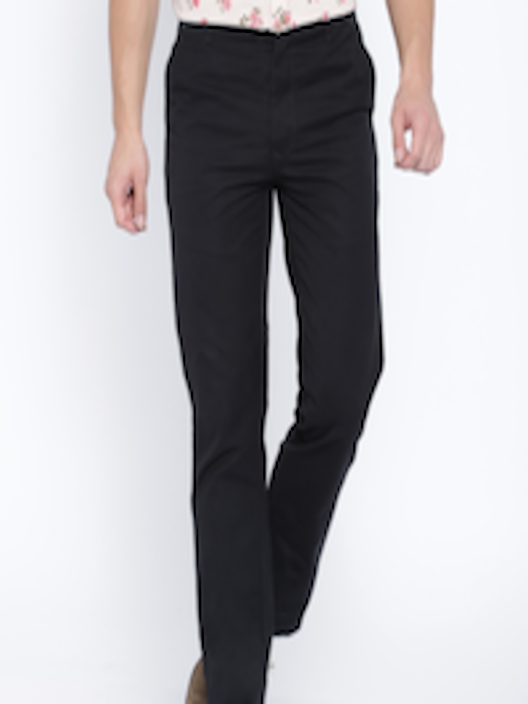 Buy Parx Black Slim Fit Casual Trousers - Trousers for Men 1186979 | Myntra