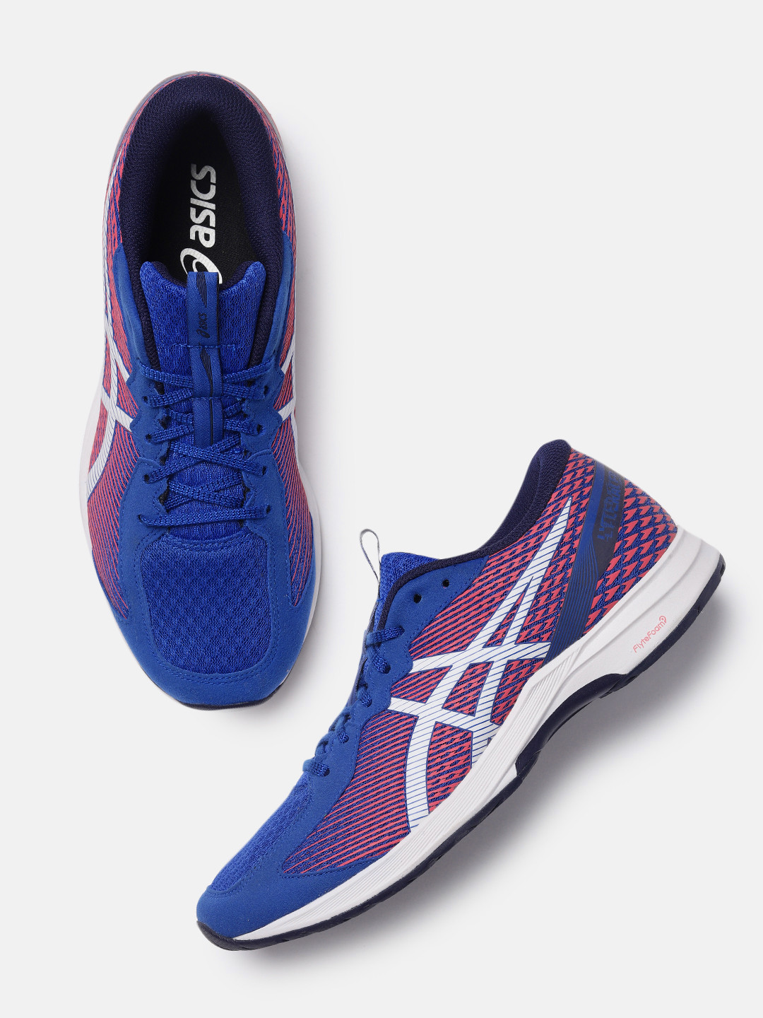 Buy ASICS Men Blue And Pink Lyteracer 2 Running Shoes Sports Shoes