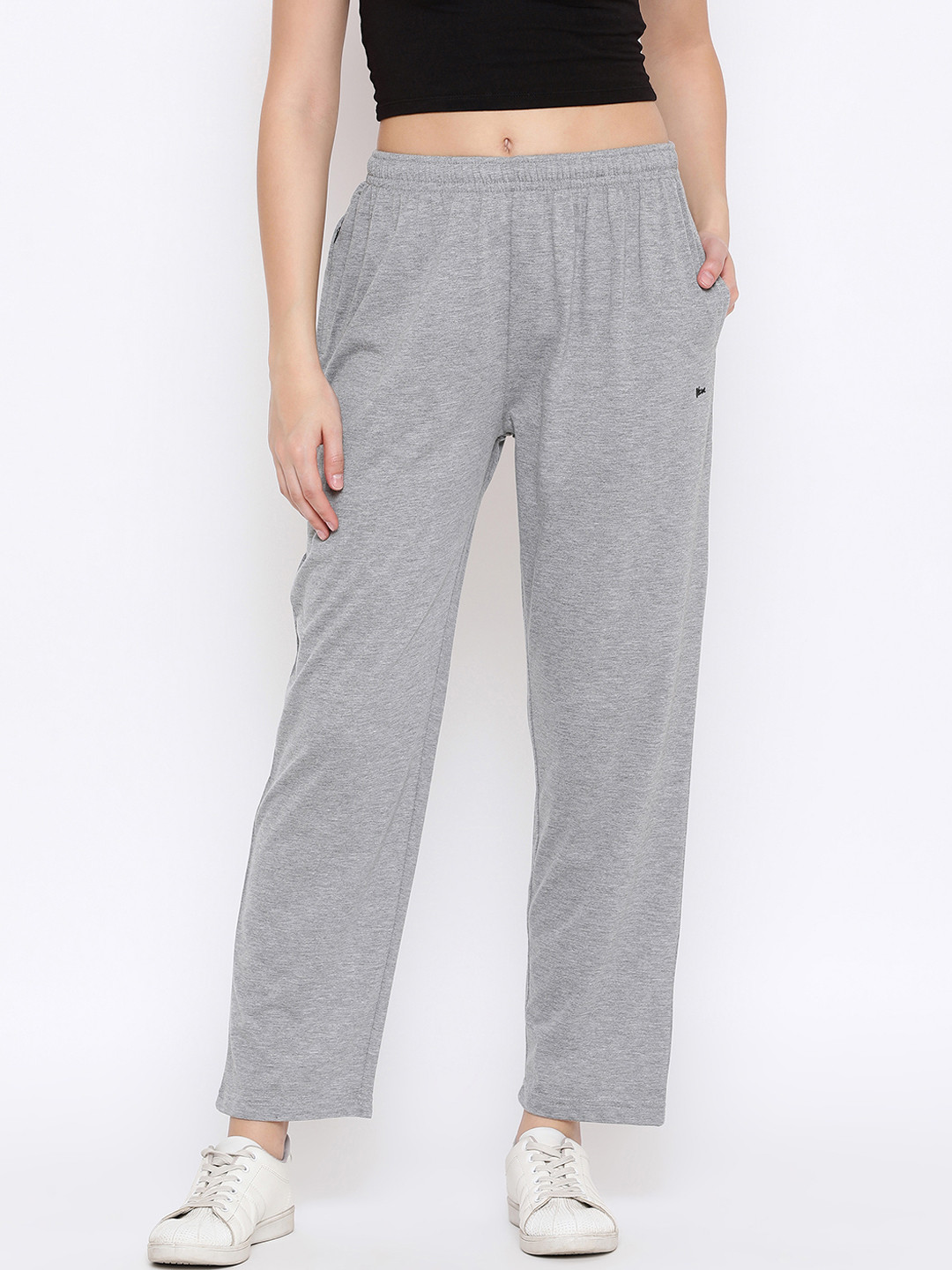 Buy Okane Women Grey Melange Solid Track Pants Track Pants for Women 11875942 Myntra