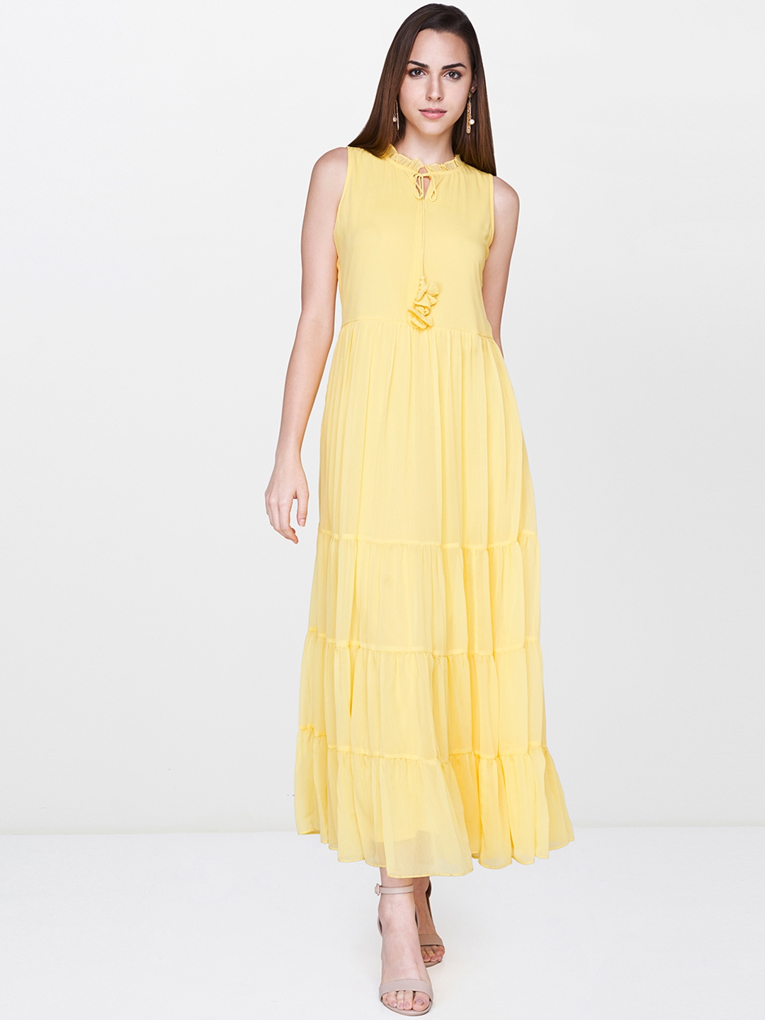 yellow fit and flare