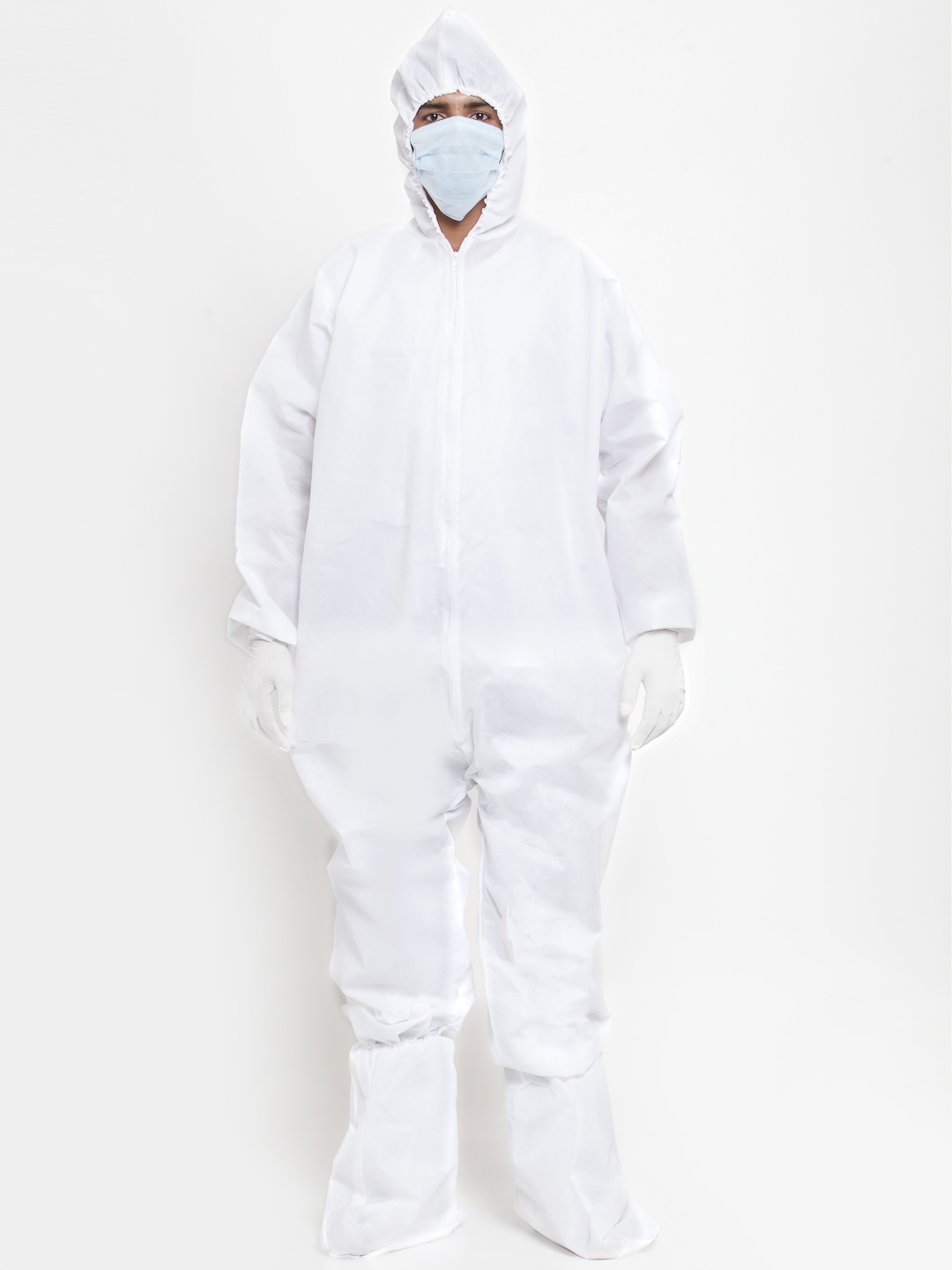 Buy Teakwood Leathers Unisex White Protective Bodysuit With Mask ...