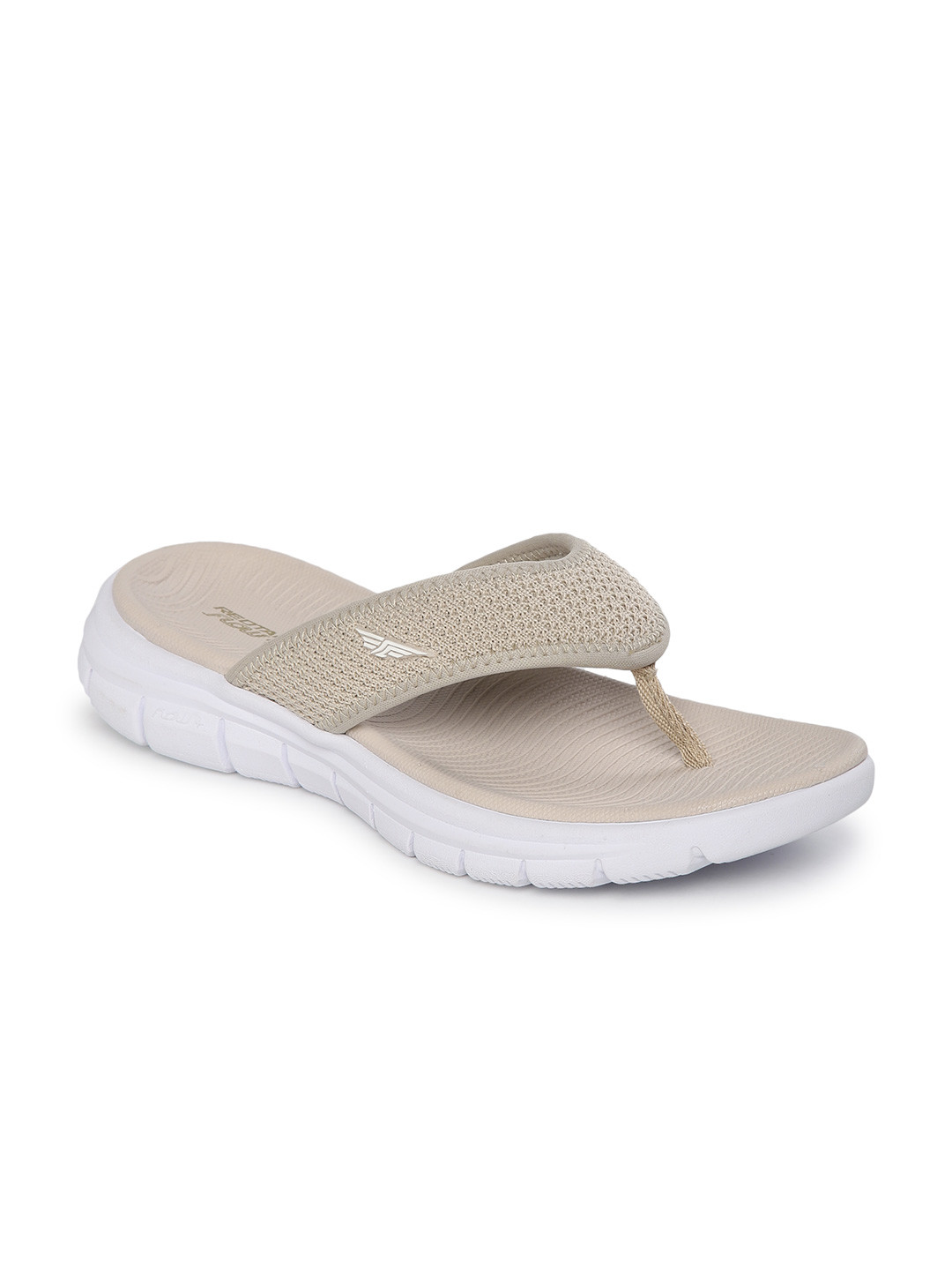 Buy Red Tape Women Beige Self Design Thong Flip Flops - Flip Flops for