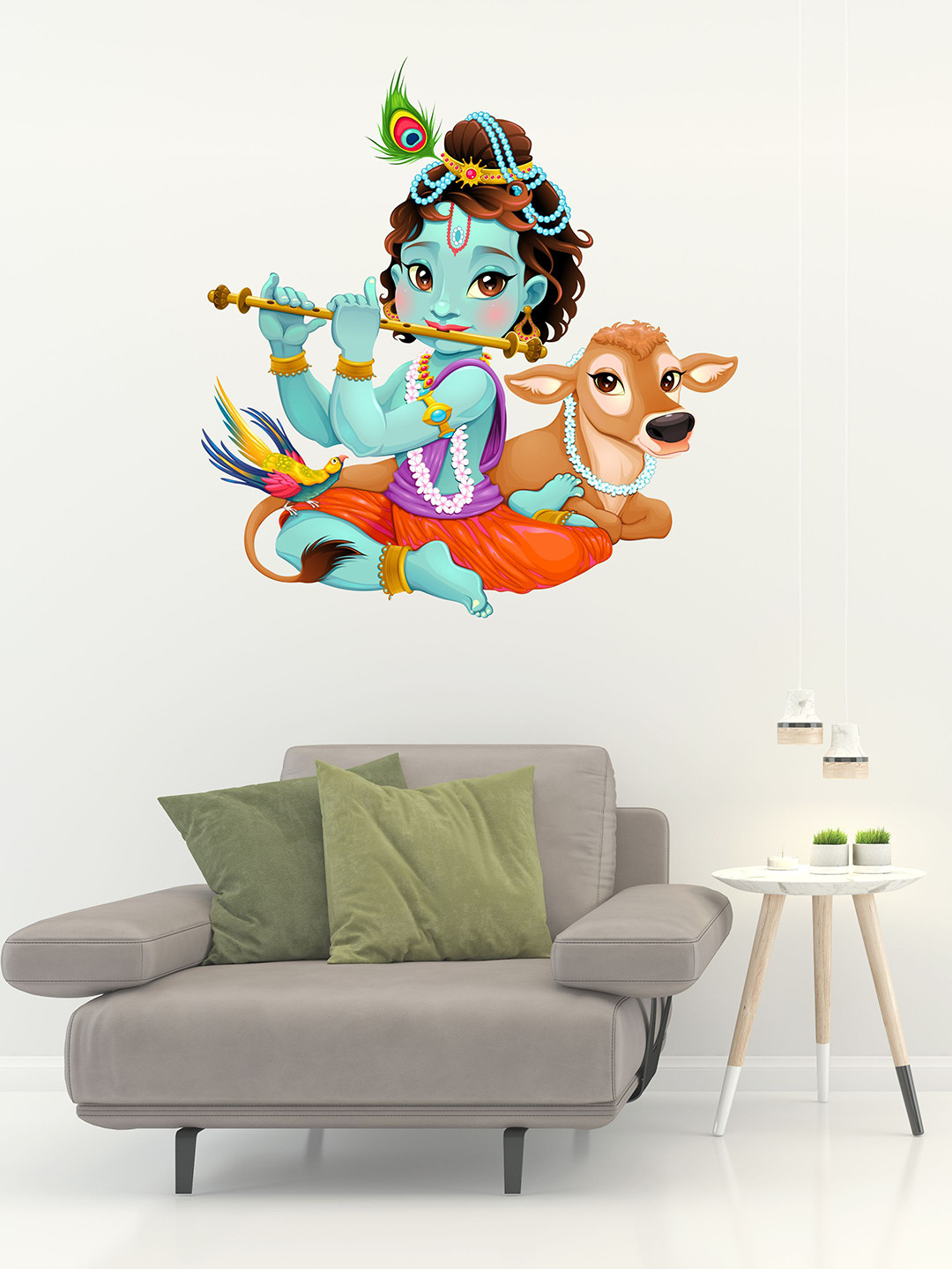 Buy Rawpockets Multicoloured Lord Krishna Wall Stickers Decals And