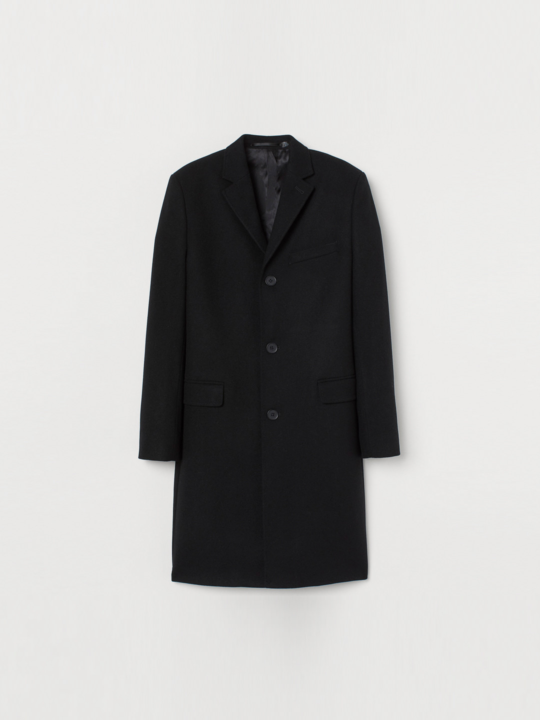 Buy H&M Men Black Solid Wool Blend Coat Coats for Men 11885118 Myntra