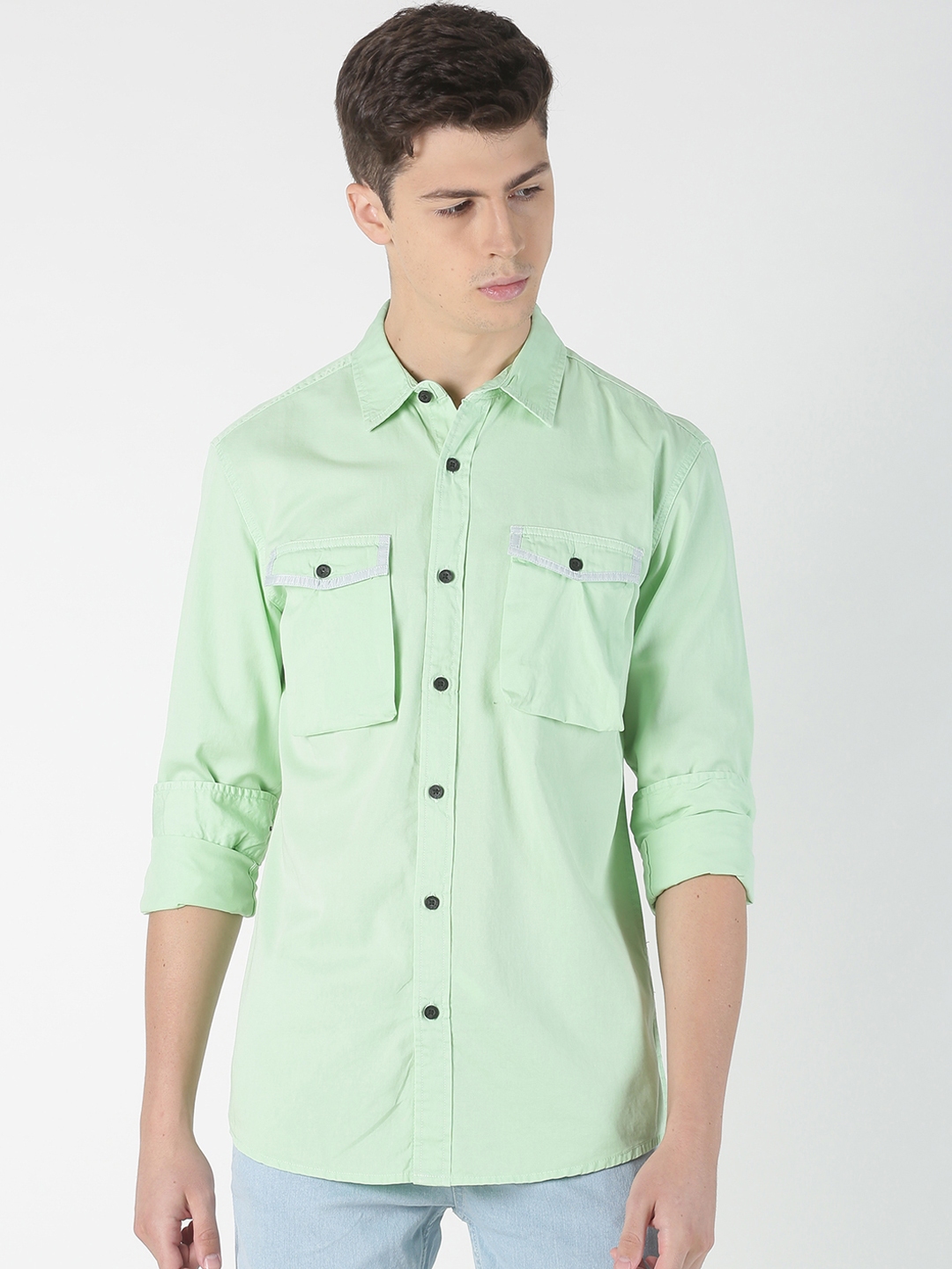 mint green mens shirt