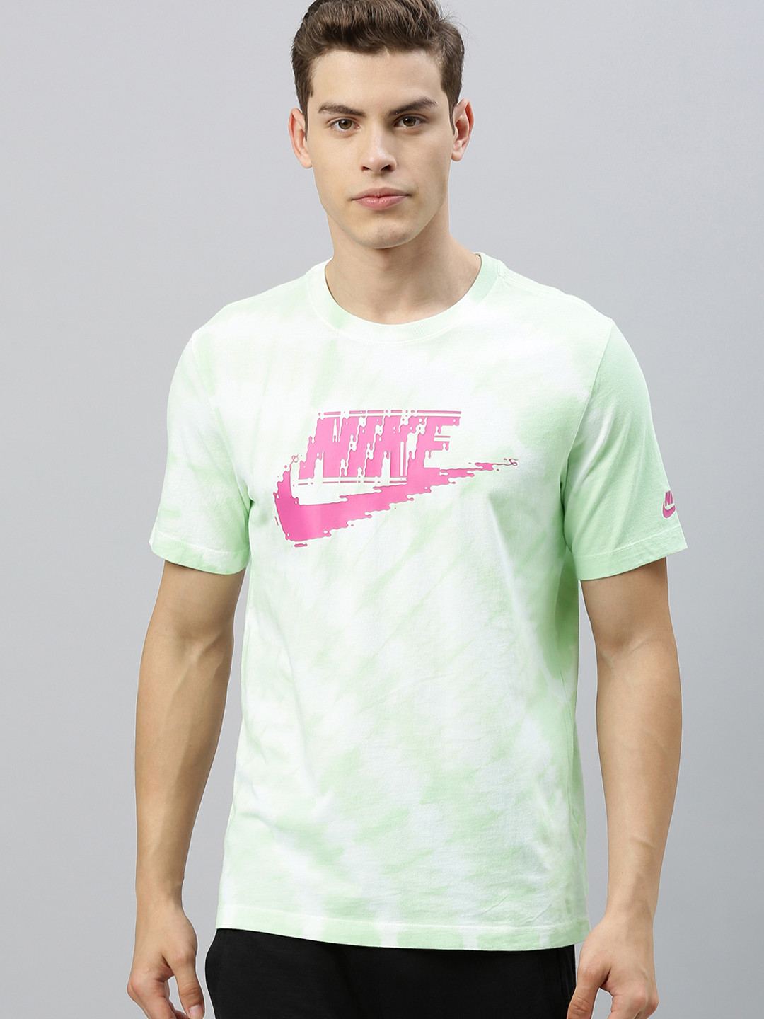 Buy Nike Men Green & Pink AS NSW FESTIVAL Printed Round Neck T Shirt - Tshirts for Men 11890538 