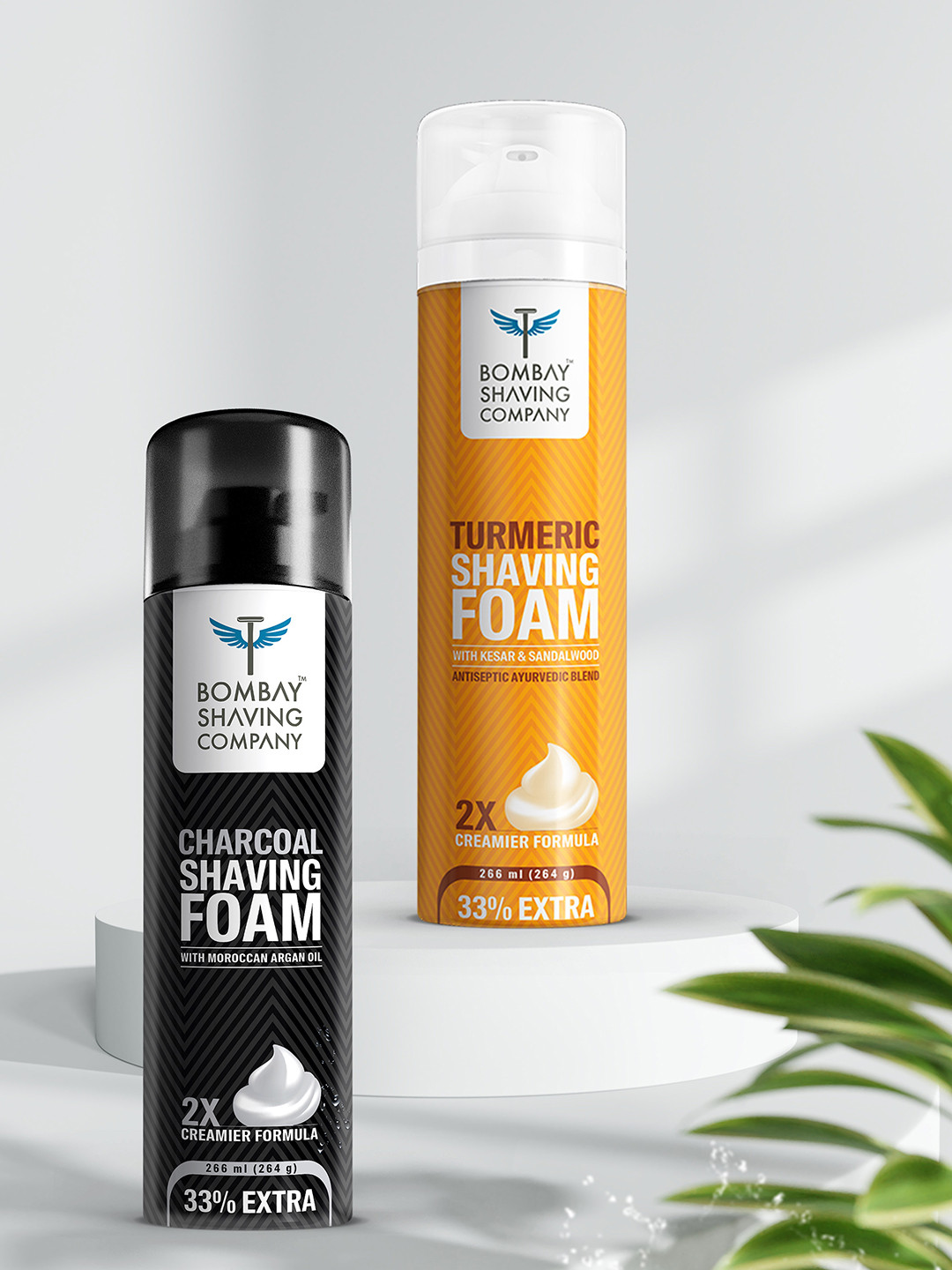 Buy Bombay Shaving Company Set Of 2 Shaving Foam Charcoal Shaving Foam