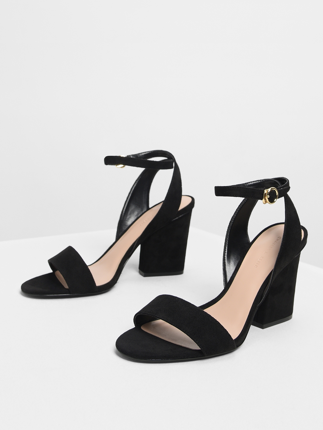 charles and keith black heels