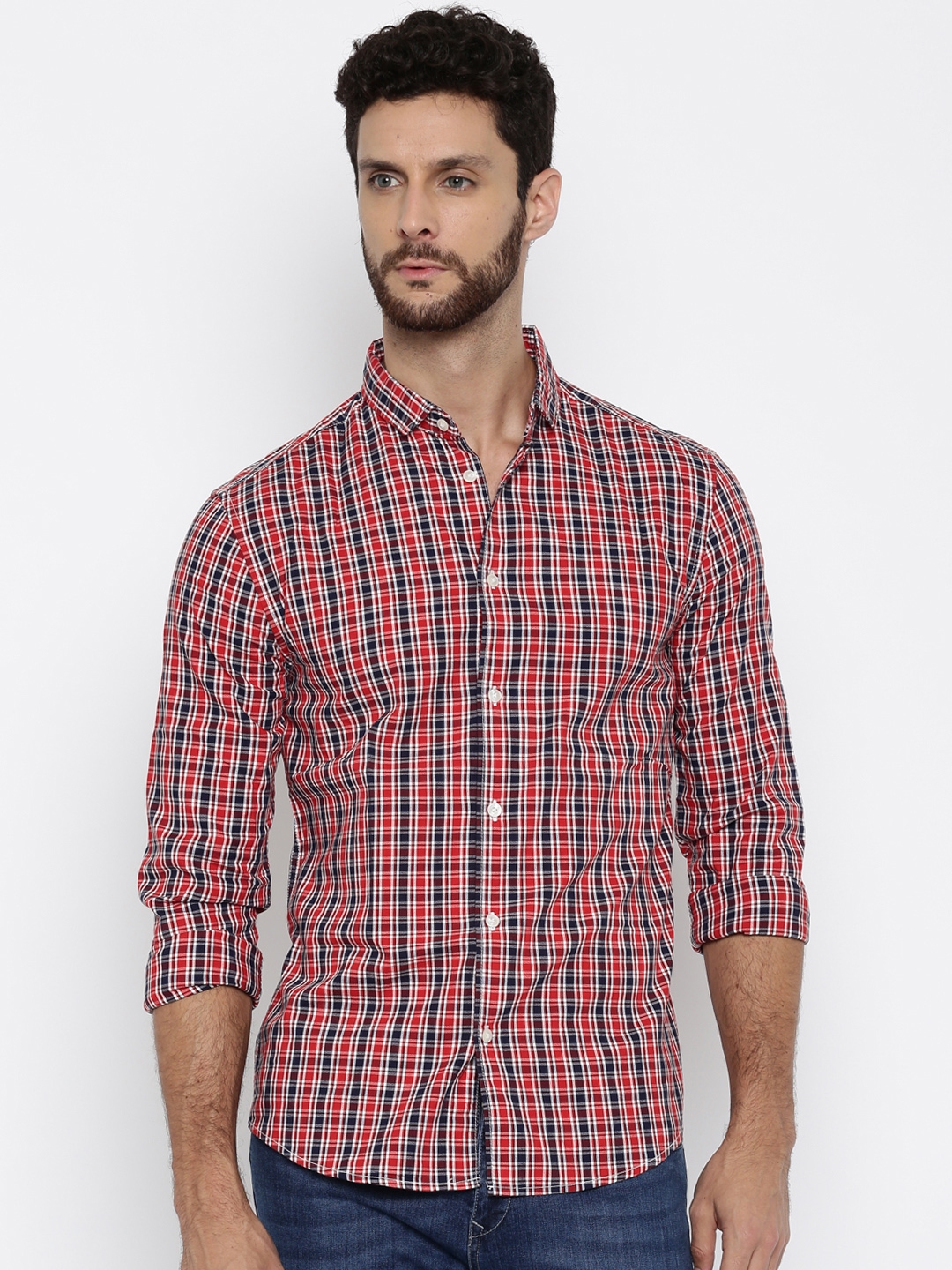 Buy Jack & Jones Multicoloured Checked Casual Shirt - Shirts for Men ...