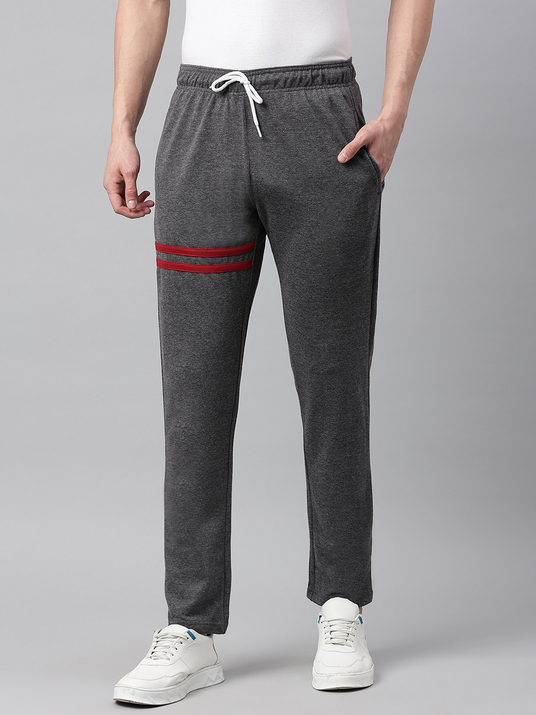 Buy Hubberholme Men Charcoal Grey Track Pants Track Pants for Men