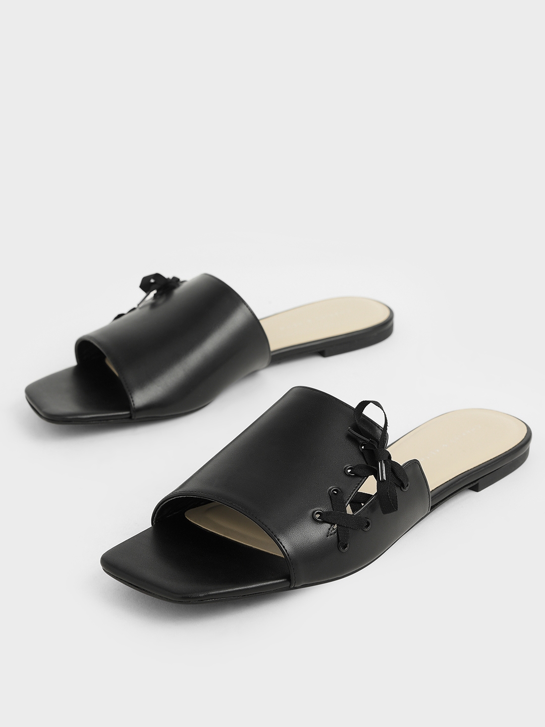 charles and keith black flats