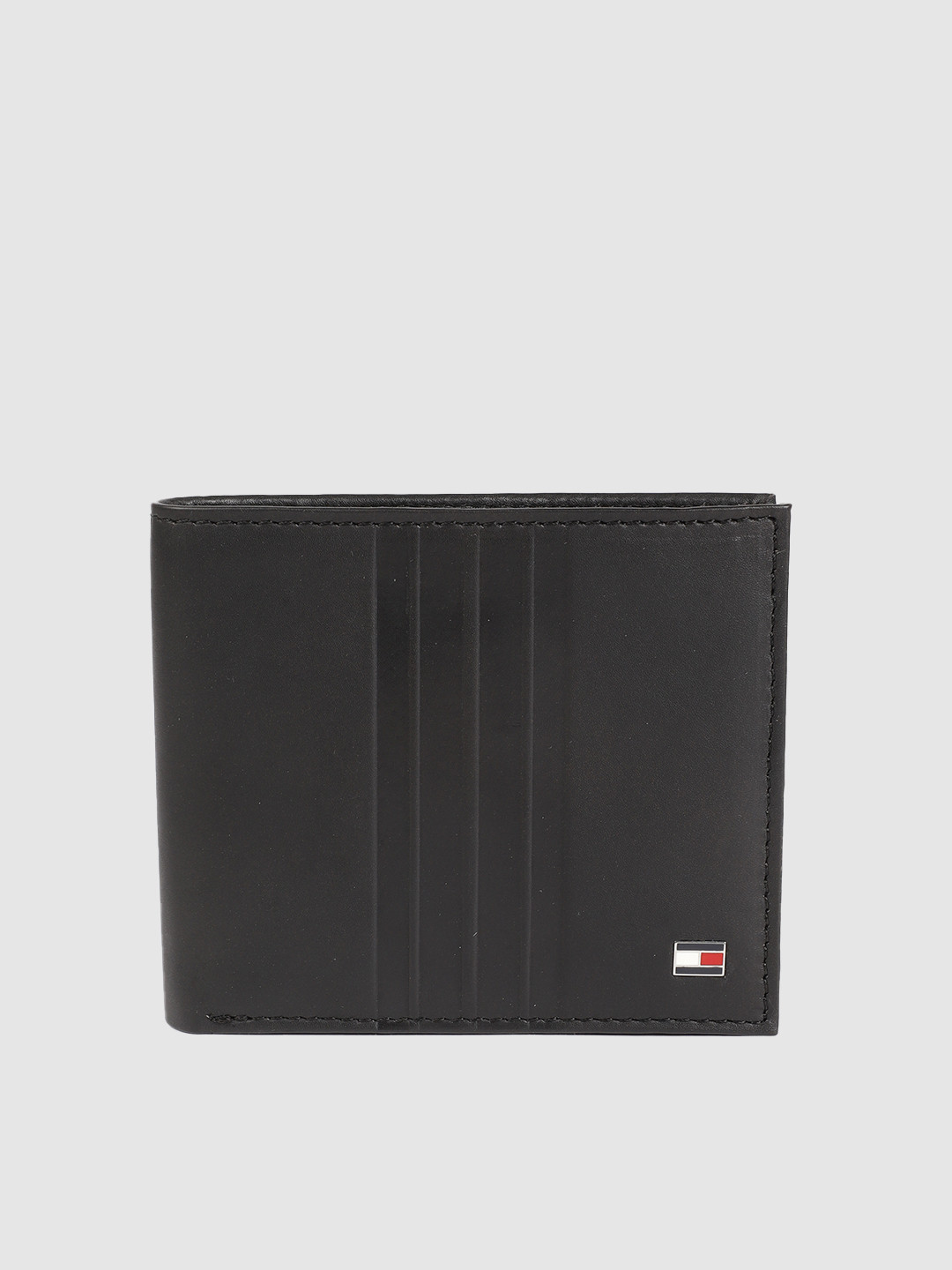 Buy Tommy Hilfiger Men Black Solid Leather Two Fold Wallet Wallets