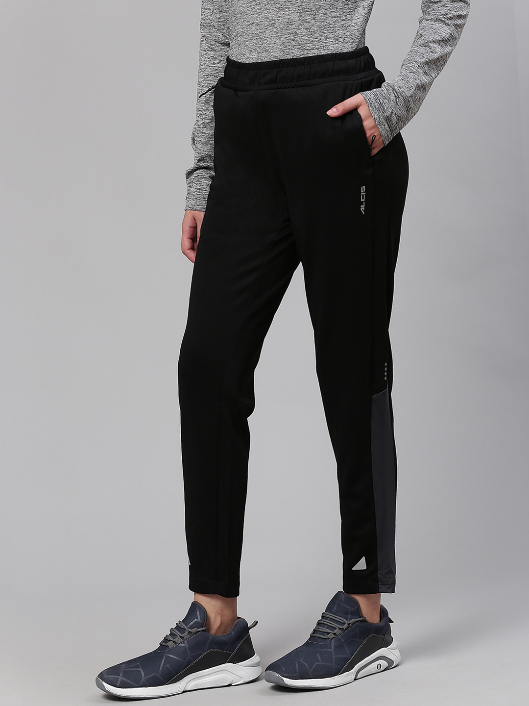 Buy Alcis Women Black Slim Fit Solid Running Track Pants Track Pants