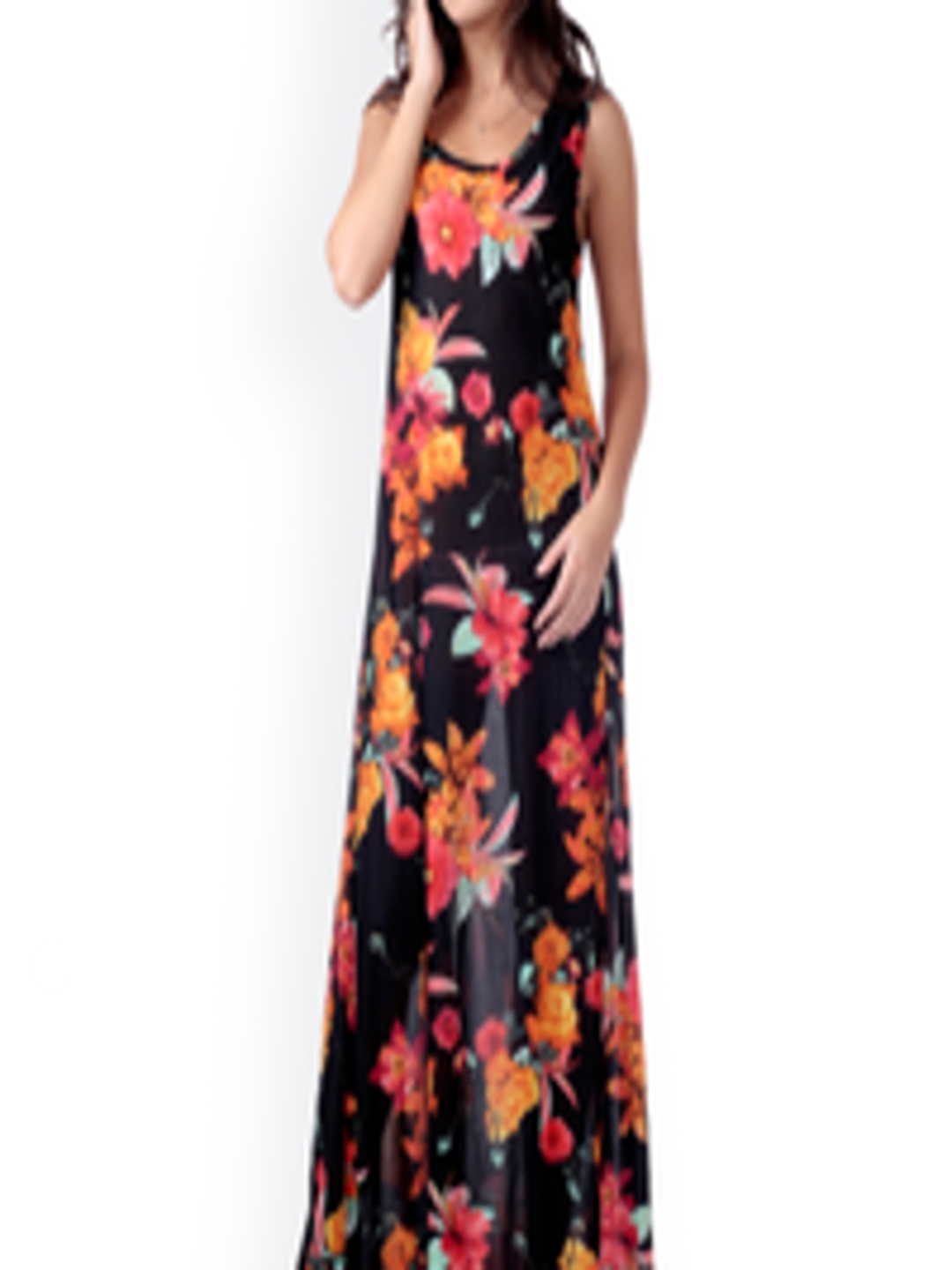 Buy Heart 2 Heart Black Printed Maxi Dress - Dresses for Women 1191366 ...