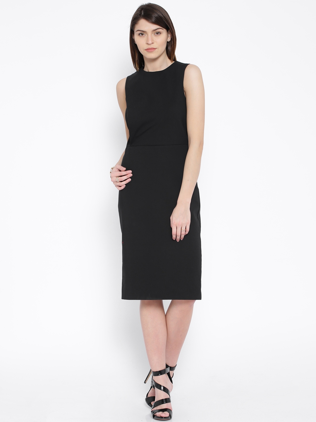 Buy MANGO Black Sheath Dress - Dresses for Women 1192053 | Myntra