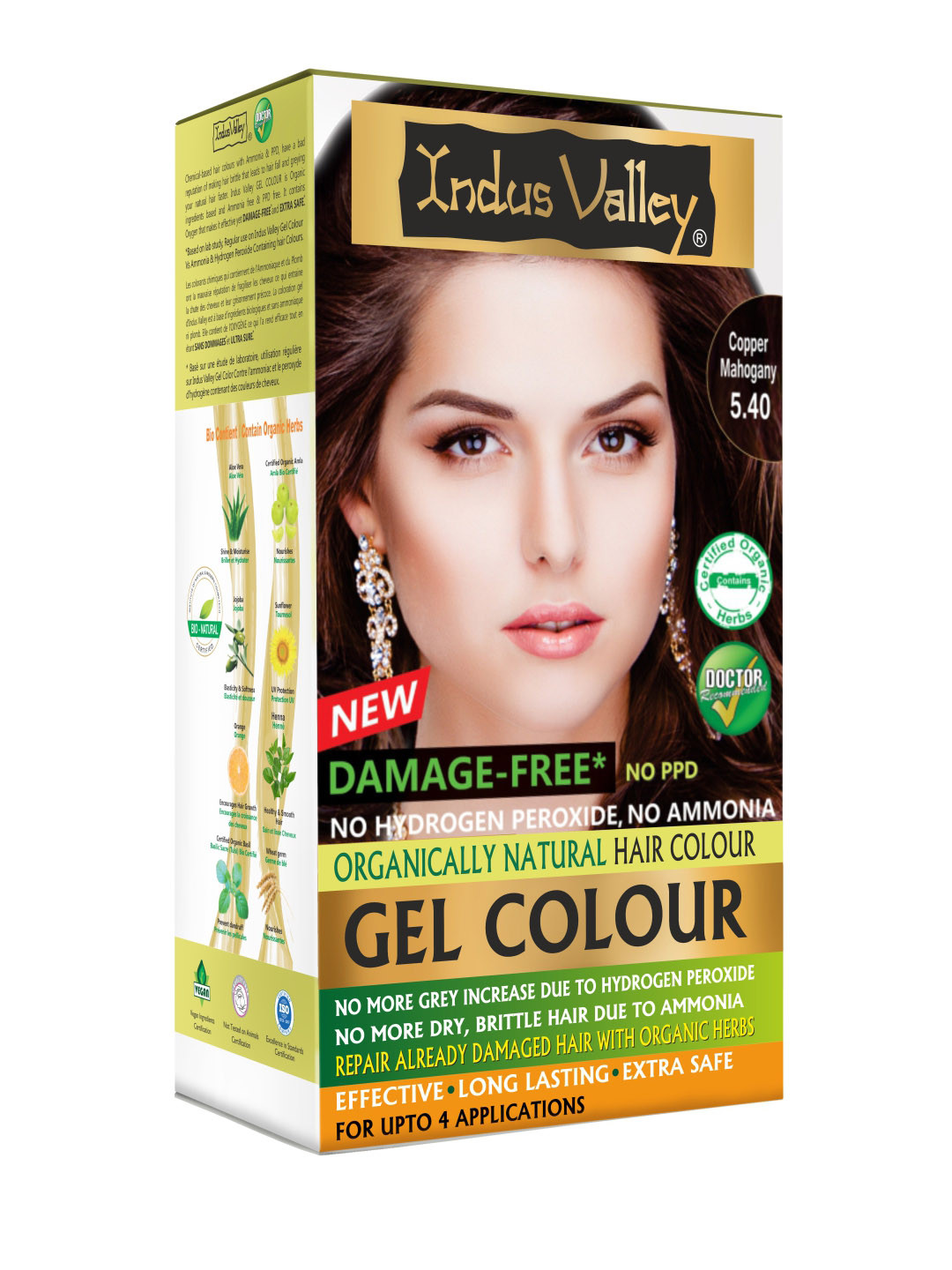 Buy Indus Valley Organically Natural Gel Copper Mahogany 5.4 Hair Color