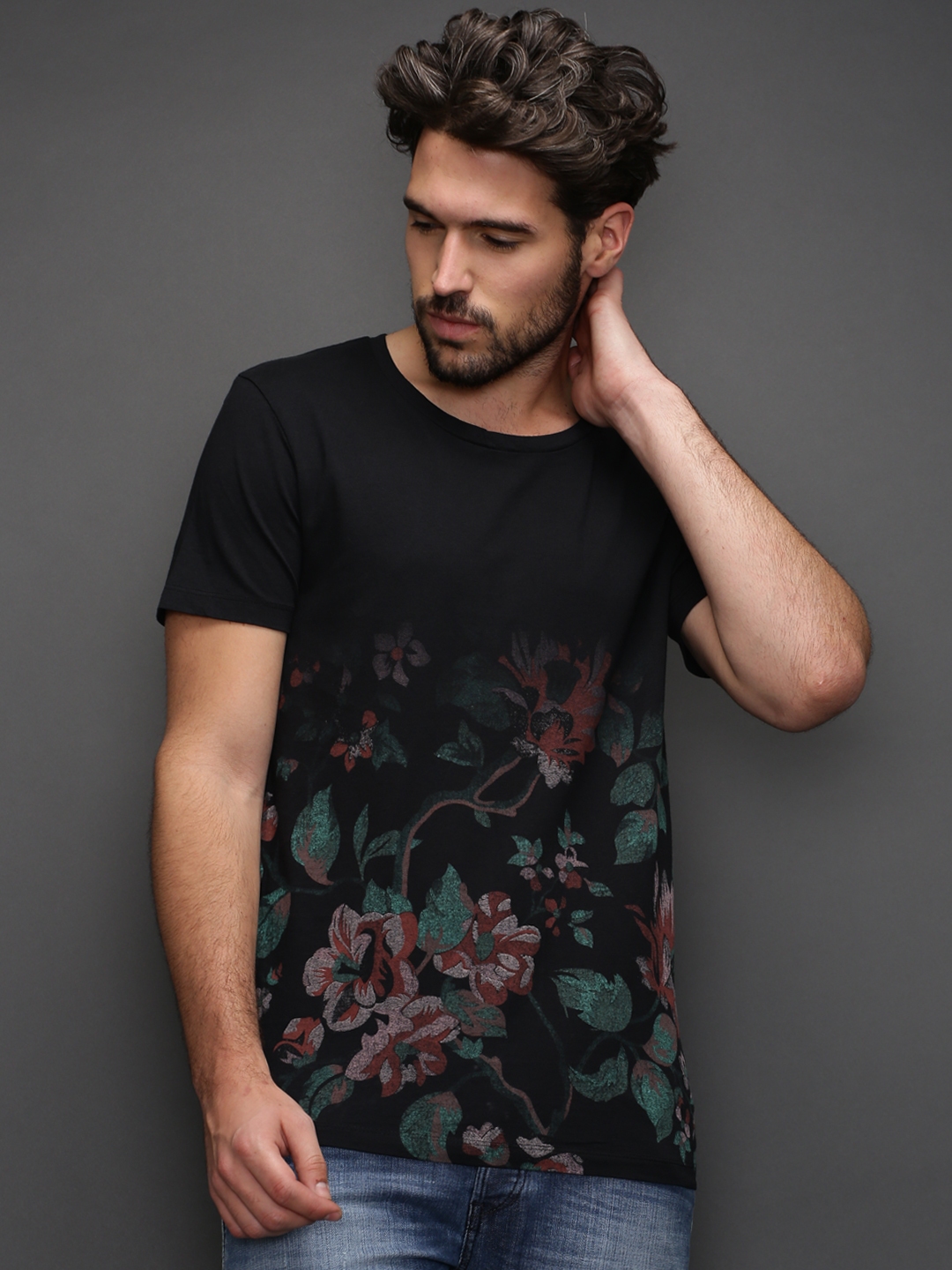 black shirt for men myntra
