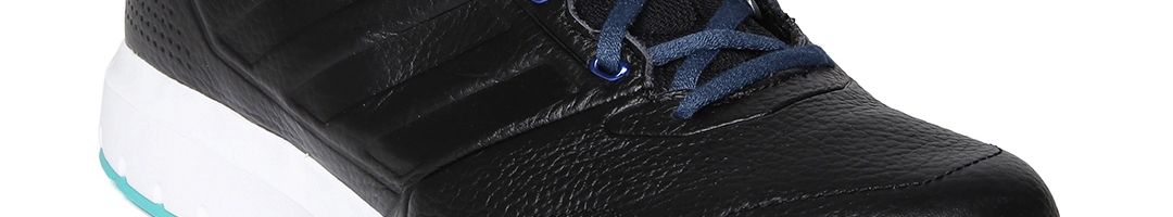 Buy ADIDAS Men Black DURAMO LEA Textured Genuine Leather Training Shoes ...