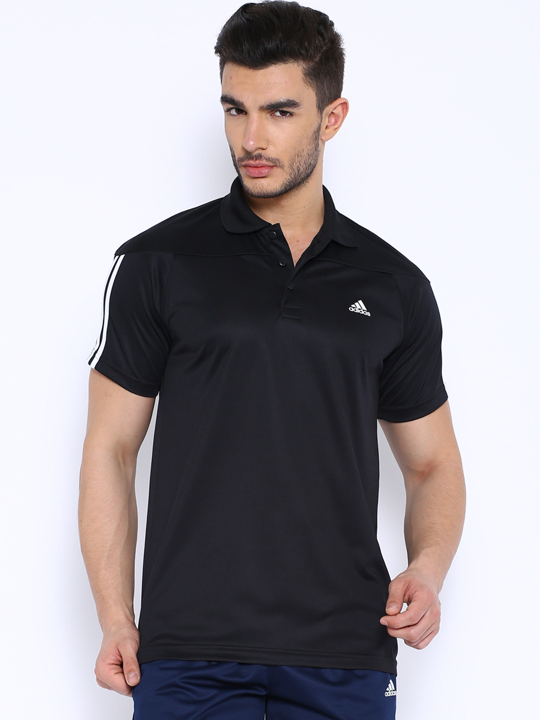 Buy ADIDAS Black Polo T Shirt Tshirts for Men 1193942 Myntra