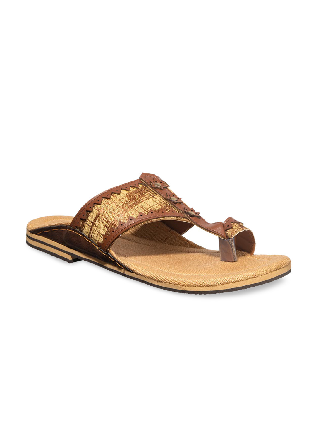 Buy Khadims Men Brown Kolhapuri Sandals - Sandals for Men 11940056 | Myntra