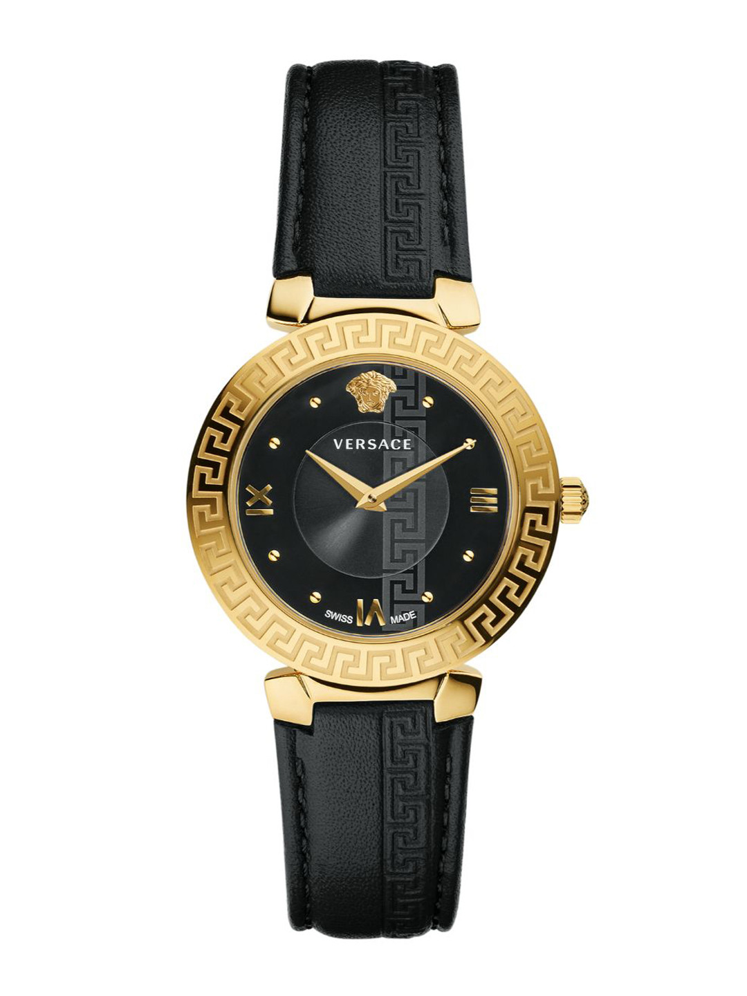 Buy Versace Women Black Daphnis Analogue Leather Watch V16050017
