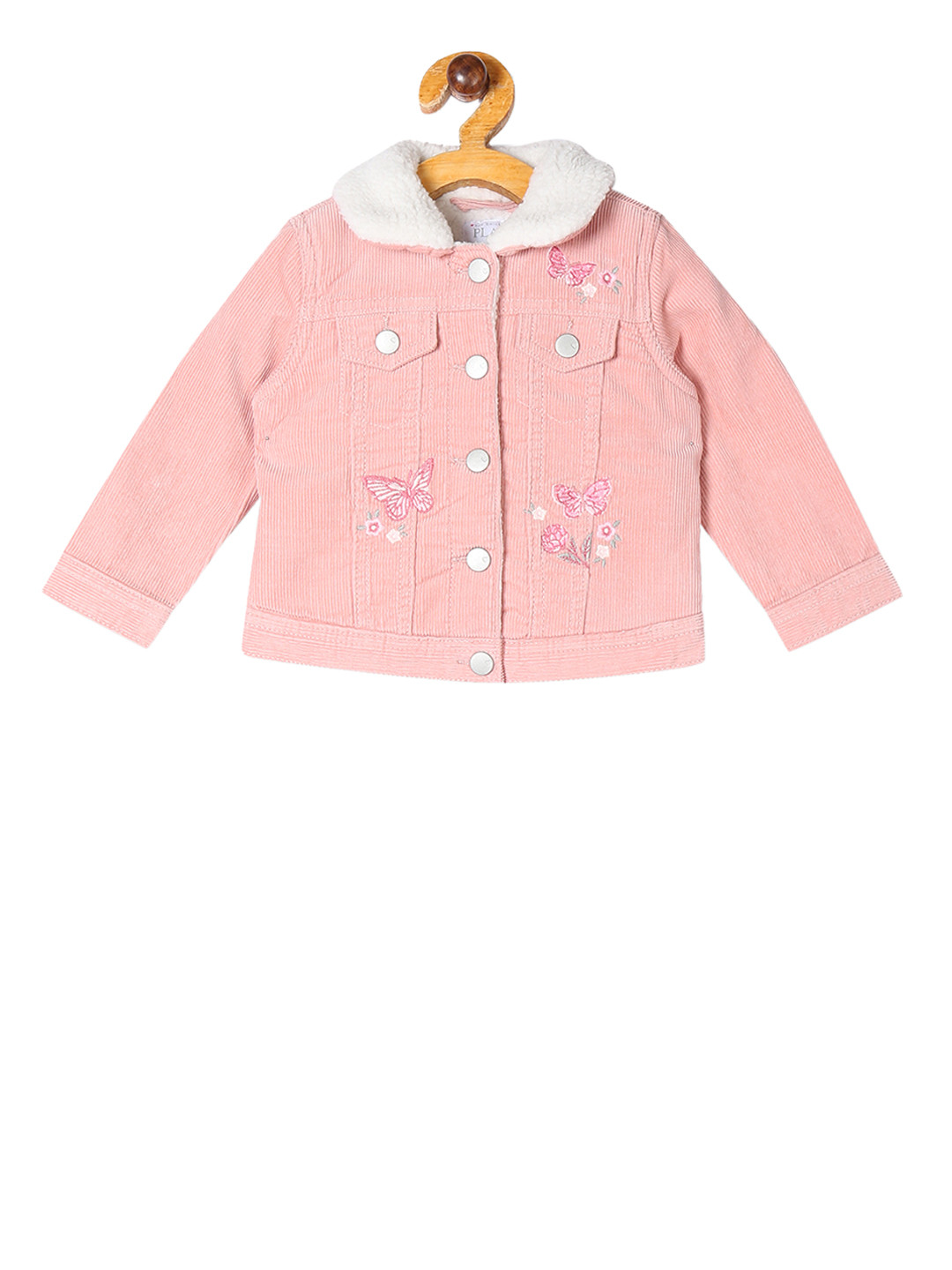 Buy The Childrens Place Girls Baby Pink Embroidered Denim Jacket