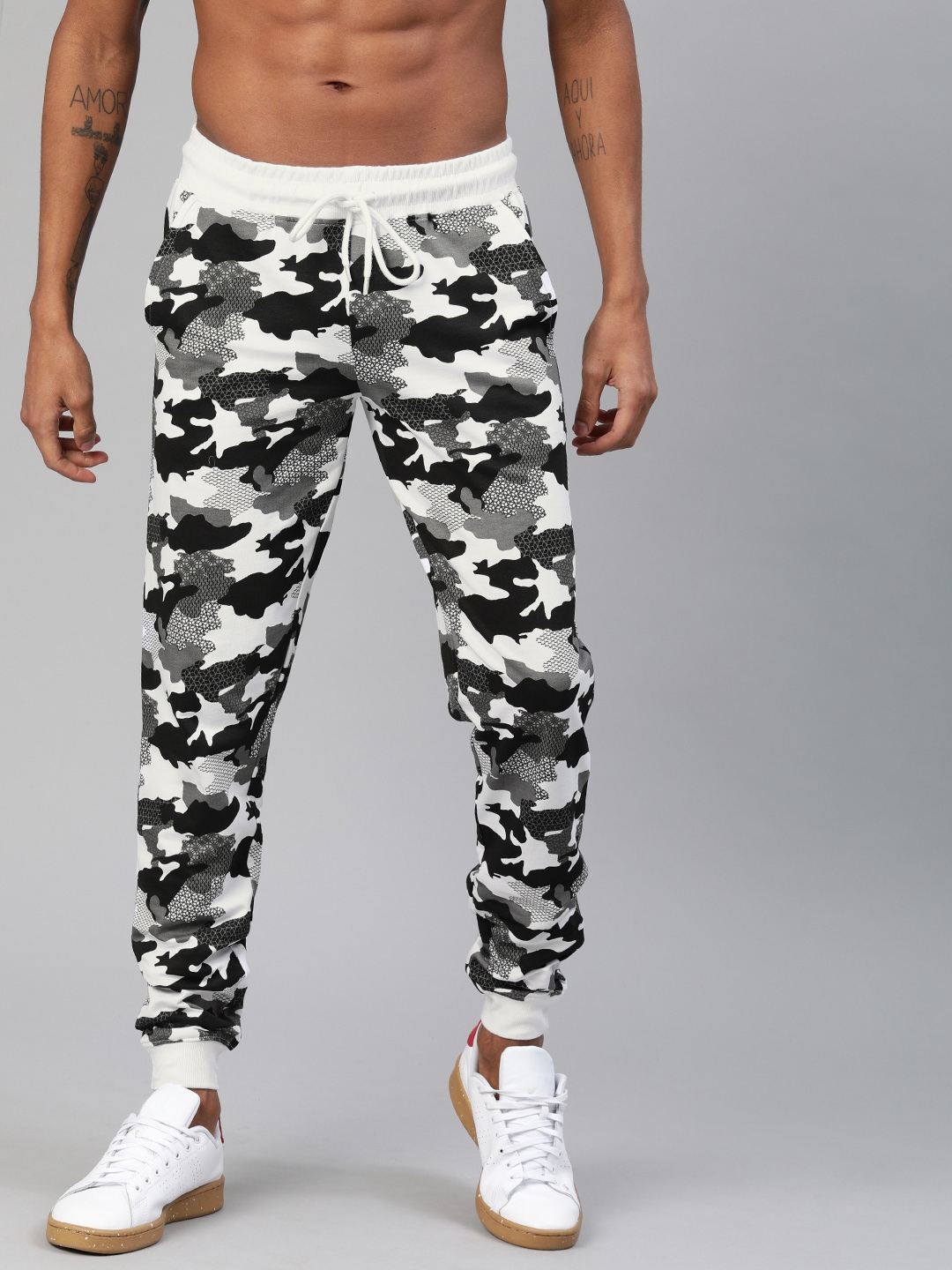 black camo mens joggers