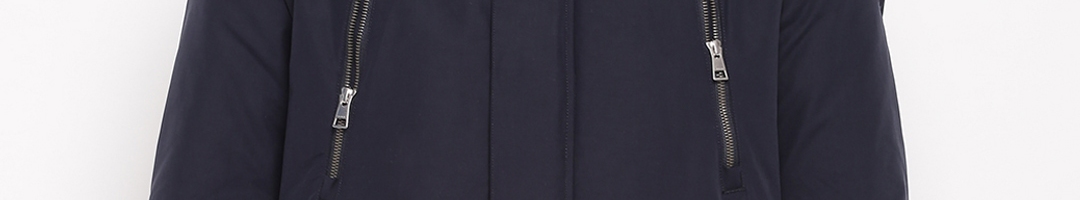 Buy GANT Men Navy Blue Solid Padded Jacket - Jackets for Men 11948530 ...