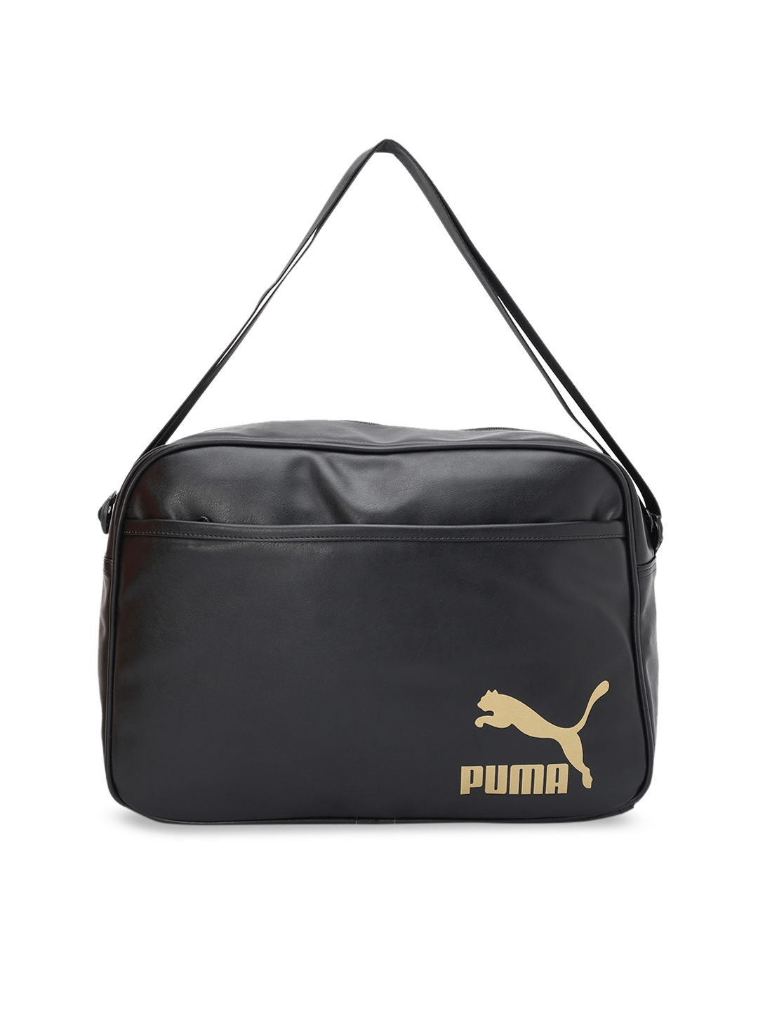 puma white and gold handbag
